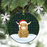 Clan Tait Tartan Christmas Ceramic Ornament Highland Cows Style CM68 Tait Tartan Tartan Ornament
